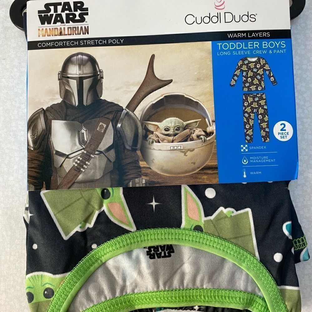 Cuddl Duds® Toddler The Child aka Baby Yoda 2 Piece Base Layer Set